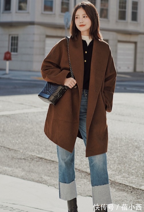 半身裙|大衣最高级还是“棕色系”,优雅知性又气质,适合奔三奔四的女人