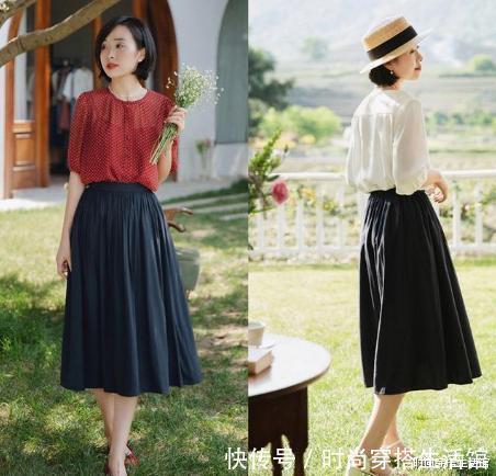 半裙|炎热夏日不能少的4条半身裙,轻松演绎优雅温柔女人味
