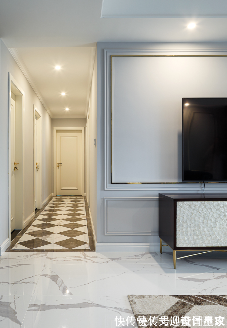 四居|130㎡轻奢四居,融入美式的沉稳庄重,打造温柔的质感生活