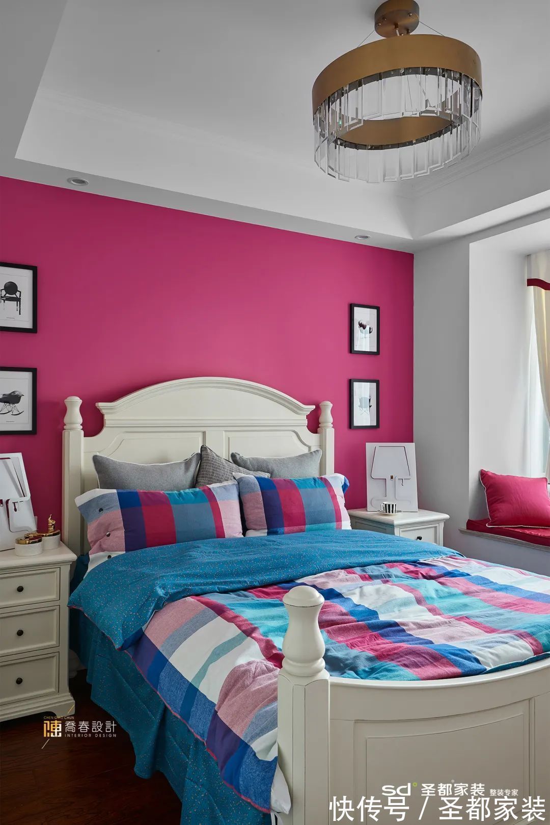 白雪公主|139㎡现代美式家装案例,仙境之旅美出天际,复古浪漫100分