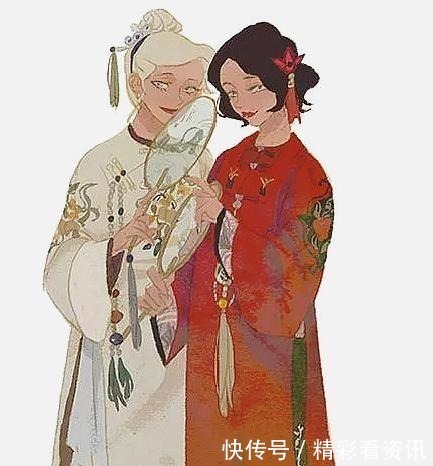 迪士尼公主换上汉服，白雪公主与继母和好，乐佩与爱丽儿成姐妹