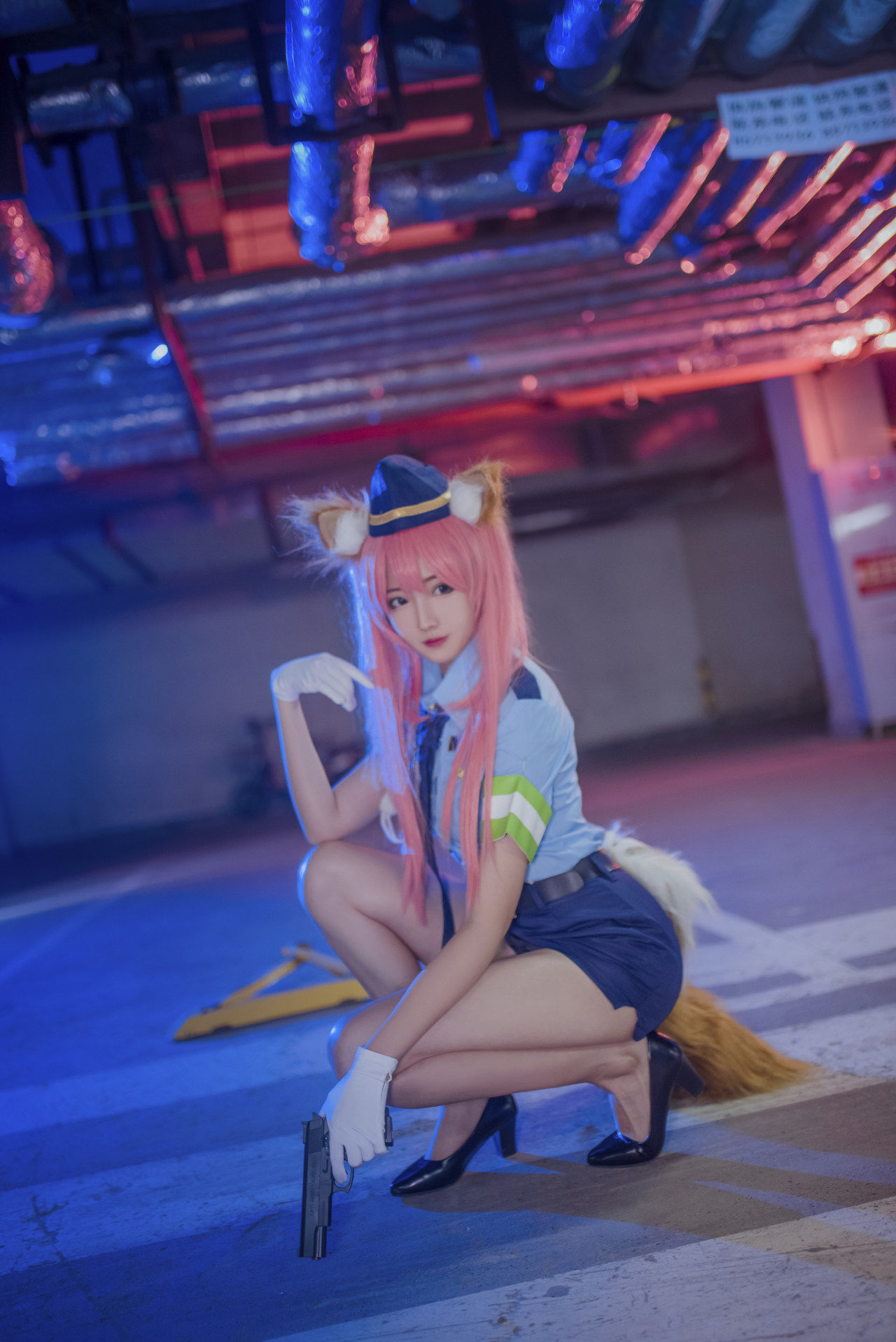 玉藻前女警cosplay