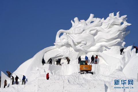  雪博会|太阳岛“雪博会”“神龙”出“雪”