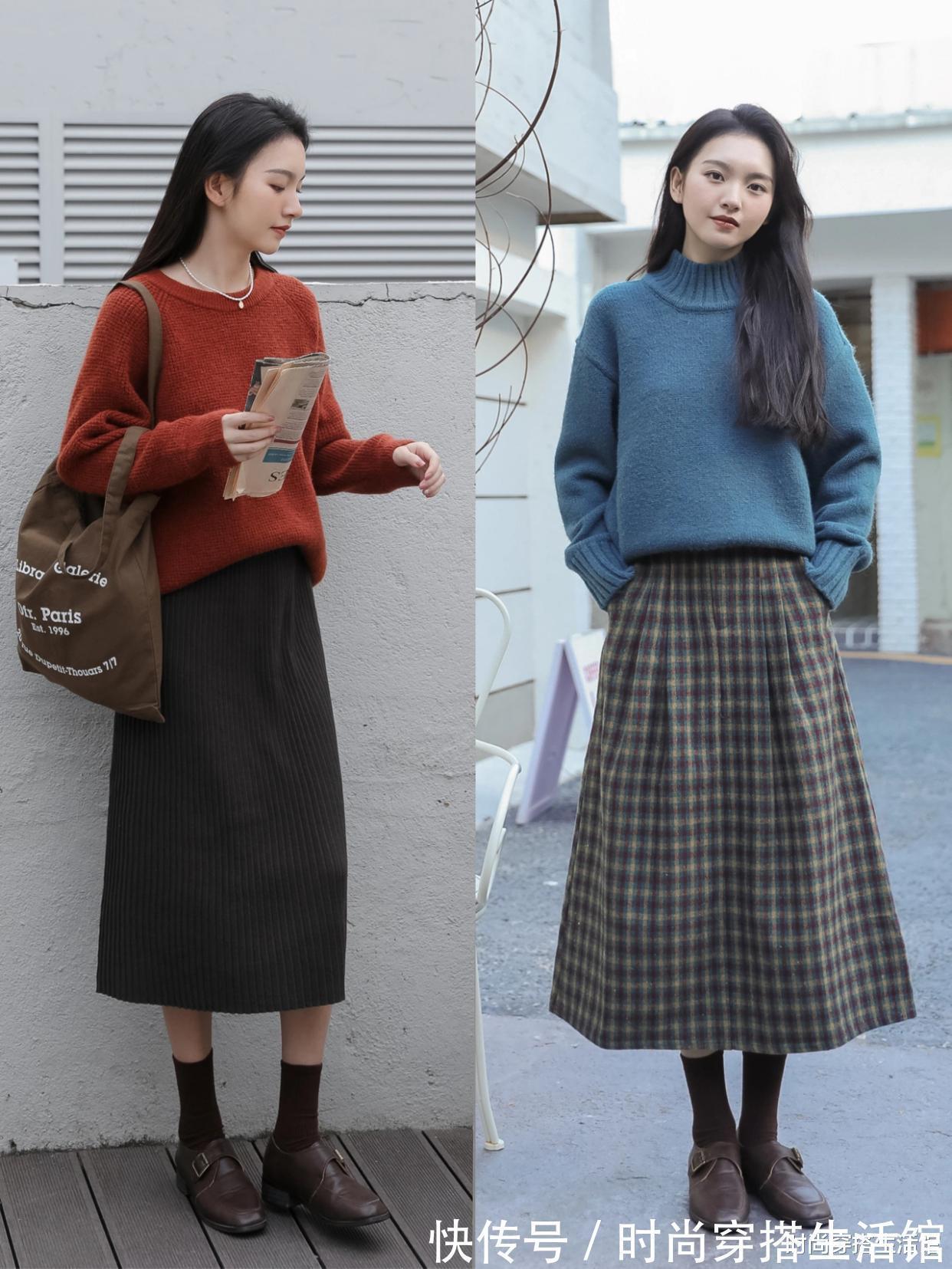 阔腿裤|冬天的毛衣不要随便搭,4个显高公式和1个总结,穿出满满高级感