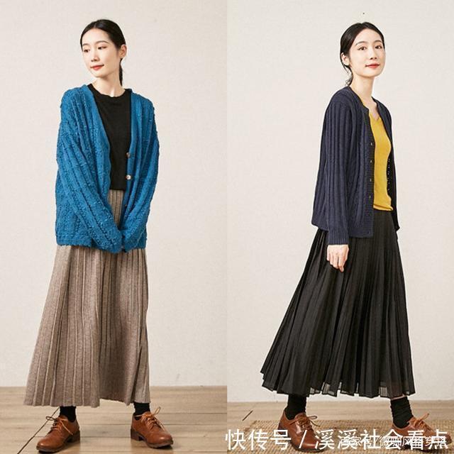 针织开衫在秋天的优雅穿法，一眼就爱上的温柔