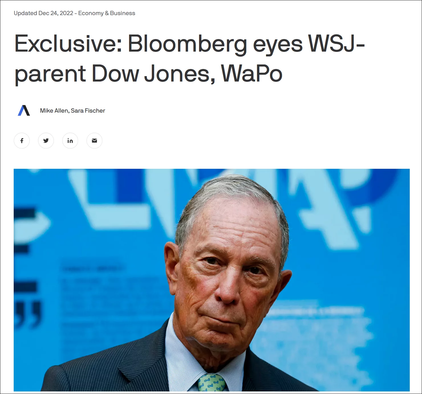 收购《华盛顿邮报》《华尔街日报》,建媒体帝国?彭博回应1 收购《华盛顿邮报》《华尔街日报》,建媒体帝国?彭博回应