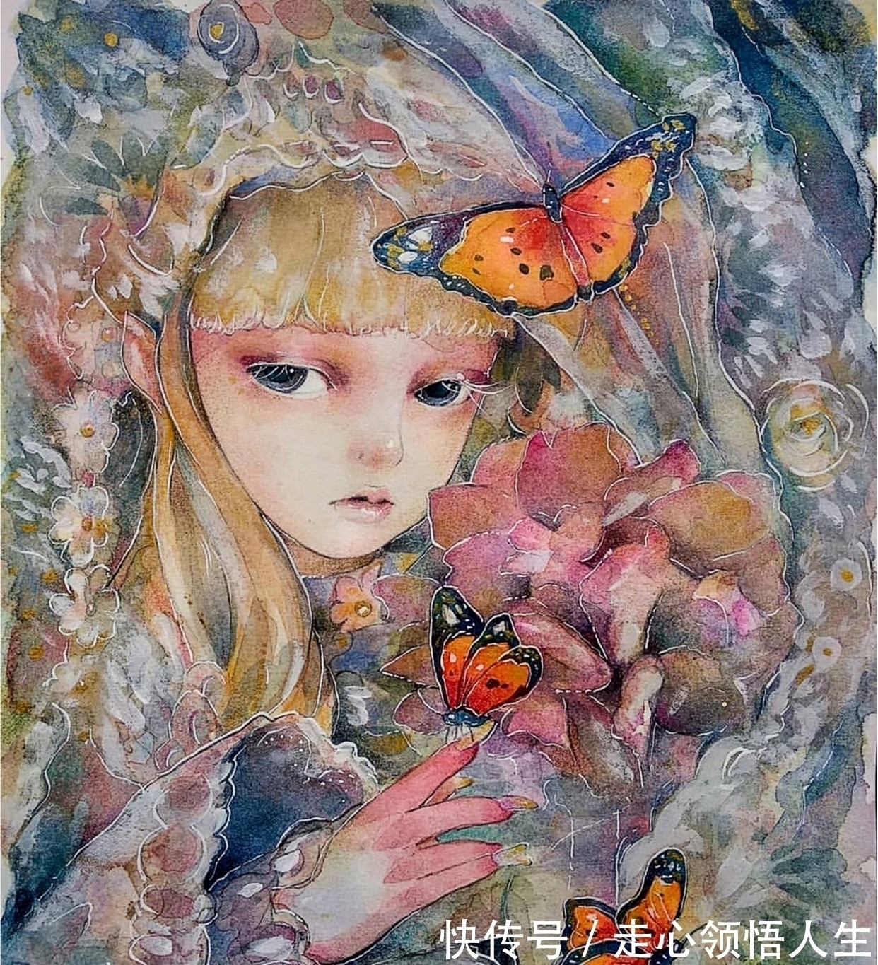 希腊$寂静宇宙中的明眸：色彩与金箔的交融，插画家卡法西斯的神话四季