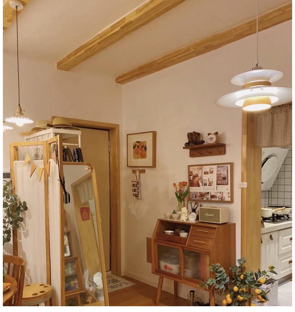 大砖|她家89㎡，空间精打细算，木头白墙，场面极度舒适，太棒了