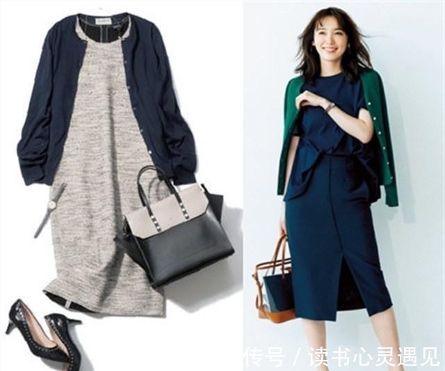针织衫 容易被忽视的藏青色,没想到秋冬季穿搭,时尚感十足还显瘦!