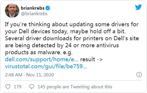 标记|戴尔打印机驱动程序被标记为恶意软件