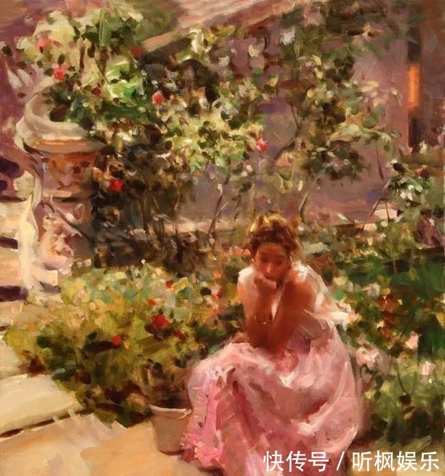 瓦伦西亚$西班牙艺术家尼迪亚笔下的女人,美得像花一样尽情地绽放