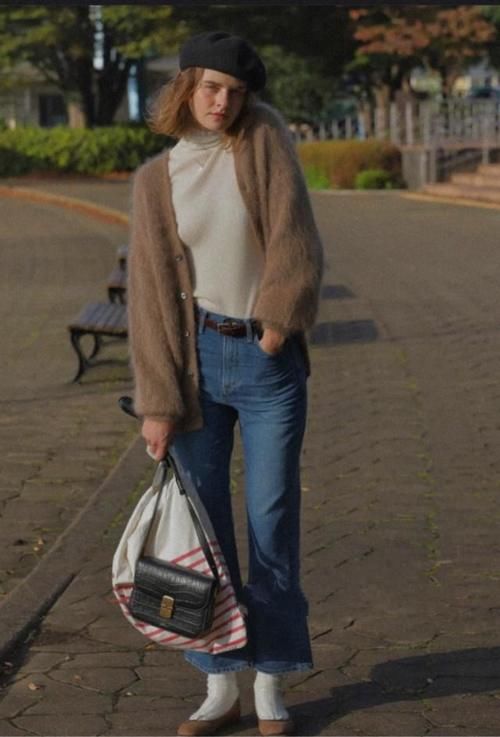 “法式开衫”才是春天的标配，青春又洋气，每一套搭配都好想要！