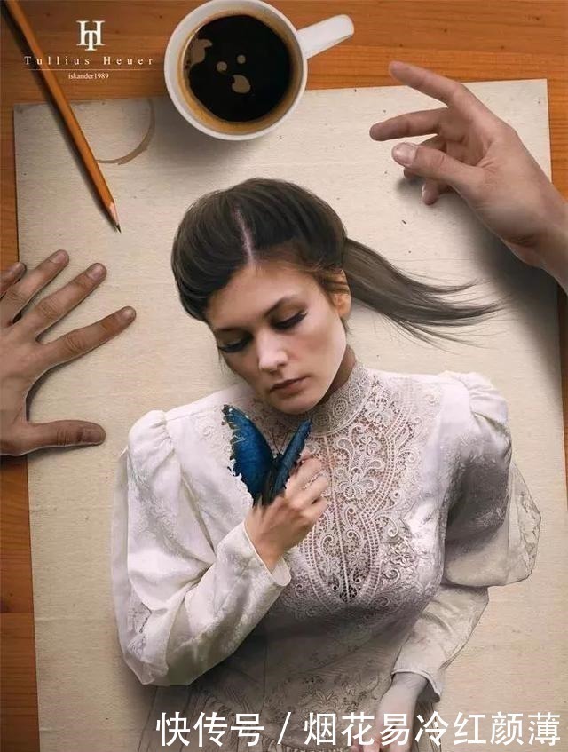 学无术!他的画作惊艳了无数人的眼球,这到底是人在画画还是画在撩人