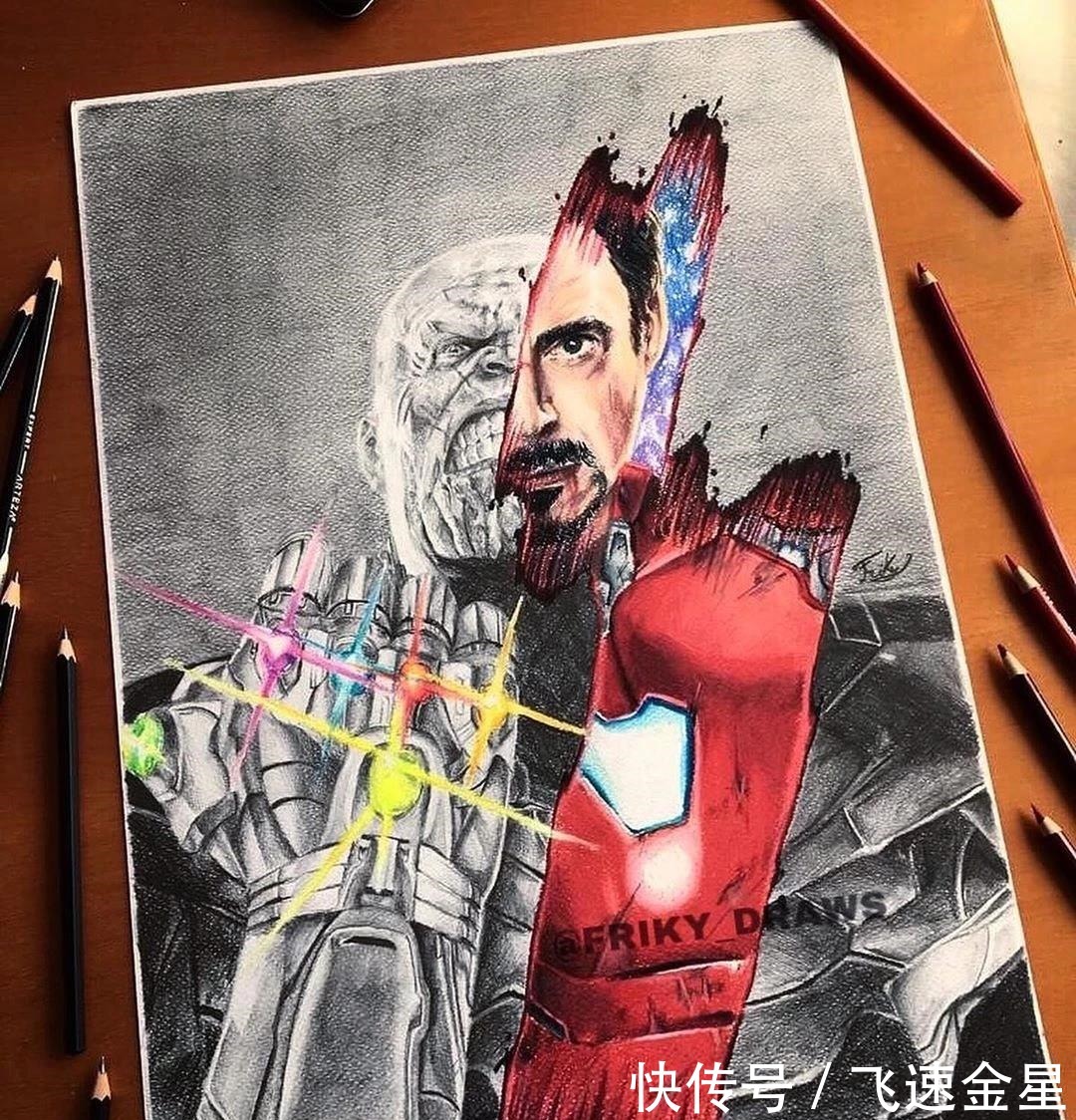 画师|动漫人物的分裂图绘,钢铁侠真帅!鼬神还是以前的“护弟狂魔”