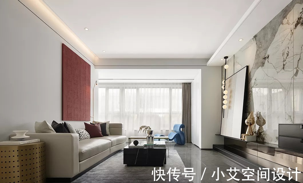 故宫红|116平软装设计,营造出安逸舒适的氛围