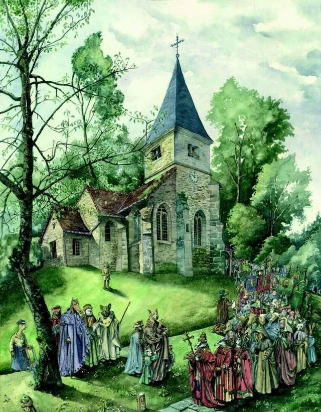 水彩&颇有想象力的插画:童话故事般的建筑水彩