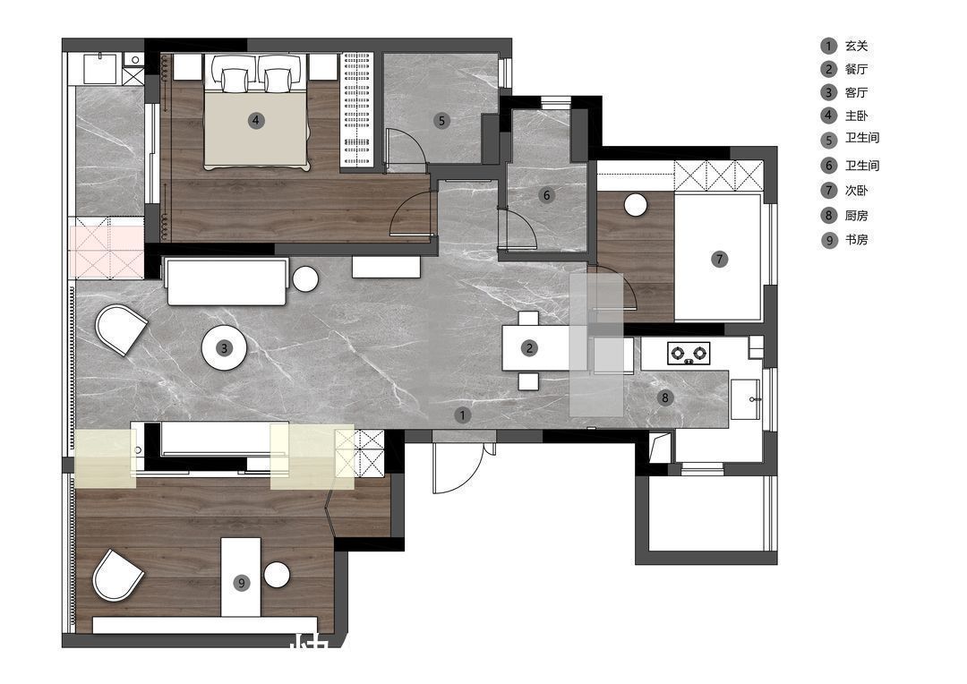 书房|精装房改造90㎡的自然品质的物质家园丨少即是多，简洁其实也等于充满细节