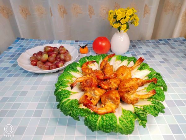 原来做鸡翅包里脊肉和虾这么简单