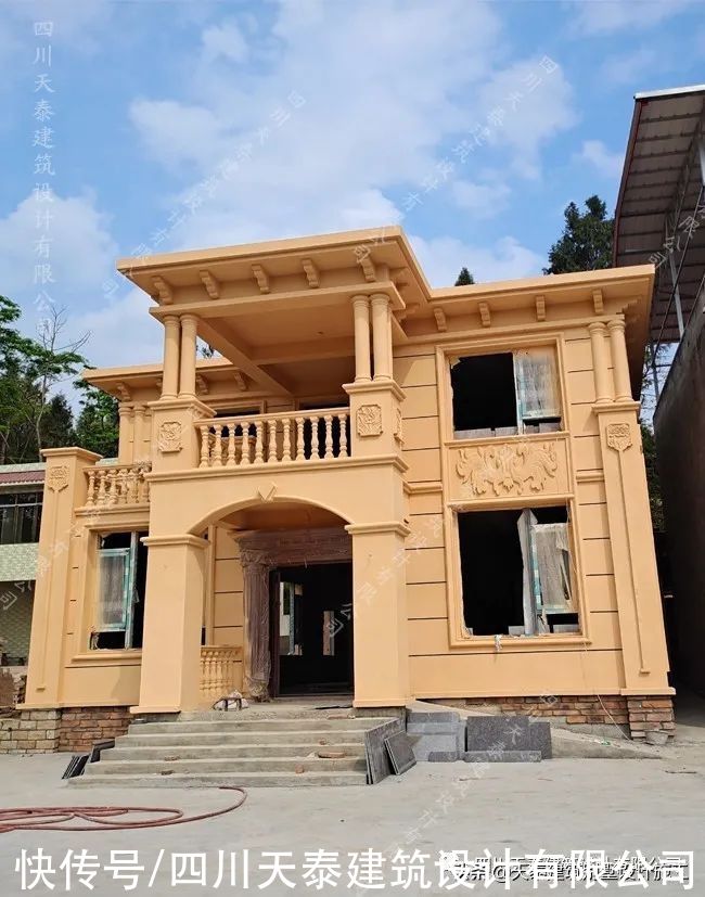 遂宁|四川遂宁二层欧式风格别墅完工实景 大露台网红别墅 遂宁施工队
