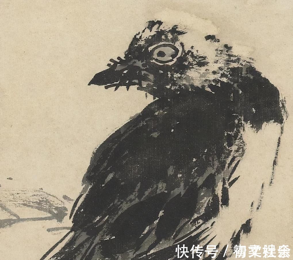 写意花鸟画#作品不输齐白石,一只乌鸦价值250万,绘画手法堪称开山祖师爷