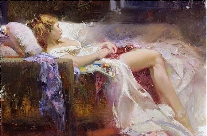 人物#皮诺德埃尼的油画人物,色彩斑斓,动静结合,光彩照人