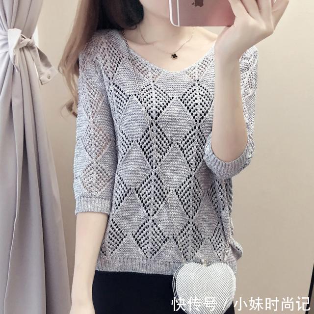 夏季|冰丝针织衫,穿着秀气伊人,魅力无限