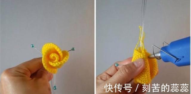 钩针玫瑰花,这么漂亮的花,都是一针一线钩出来的!附图解教程