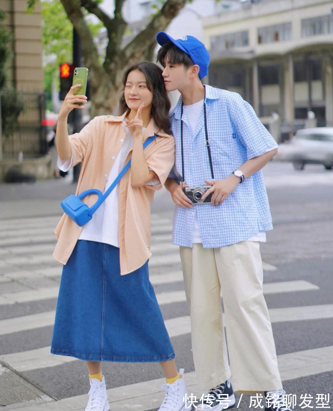 众不同感|情侣装怎么穿出与众不同感?10组小清新情侣搭配,简约时尚有新意