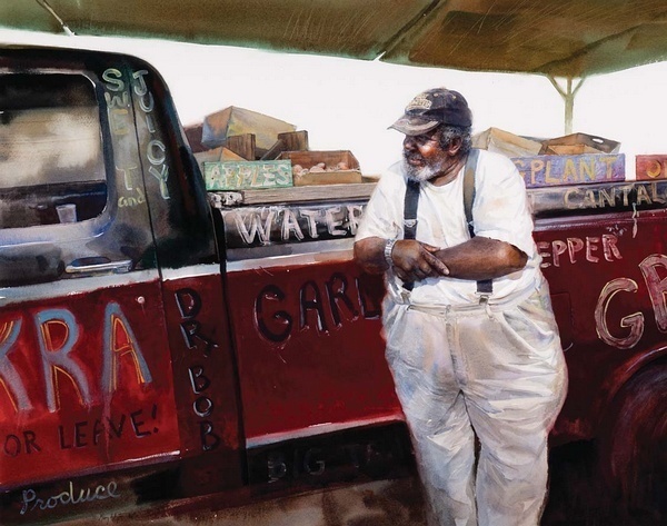 画标$美国水彩人物画家玛丽怀特:一张A4大小的水彩画标上万美元