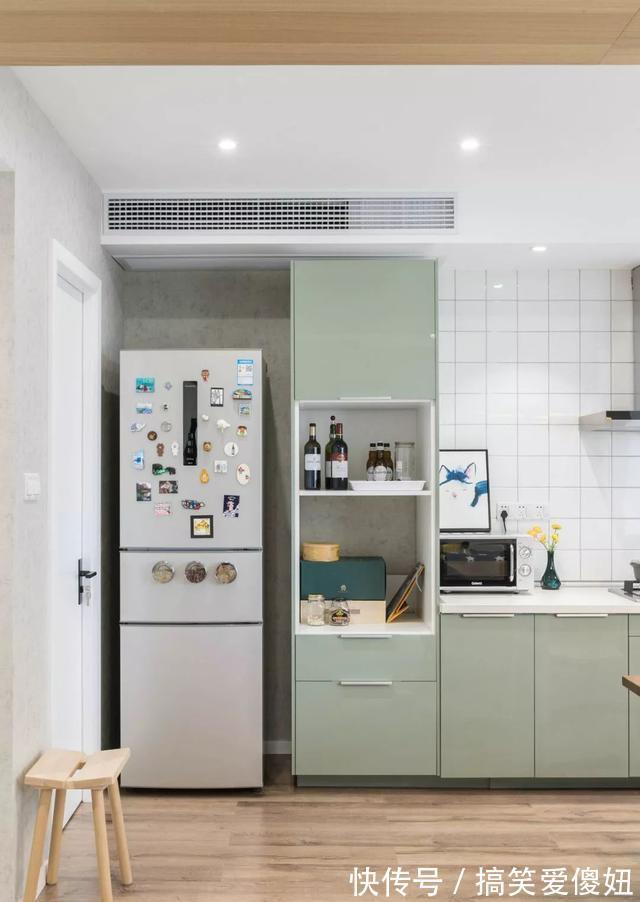 电视柜|85㎡小复式,开放式客餐厨十分敞亮,木凳电视柜个性又可爱