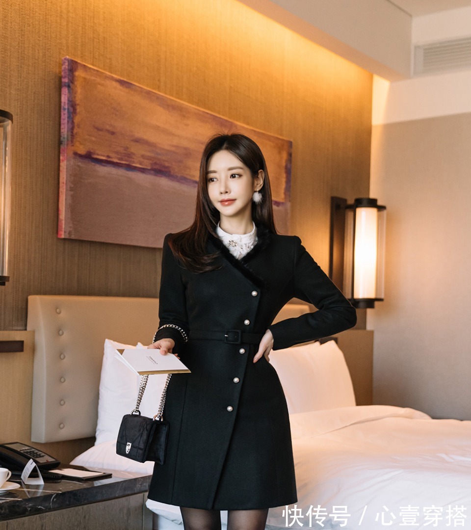 女神|女神孙允珠高清时尚搭配:樱落红寒冬幽露绫波层叠裙