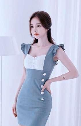 日常通勤试试孙允珠身上的这件连衣裙,时尚瘦身两不误尽显美女范