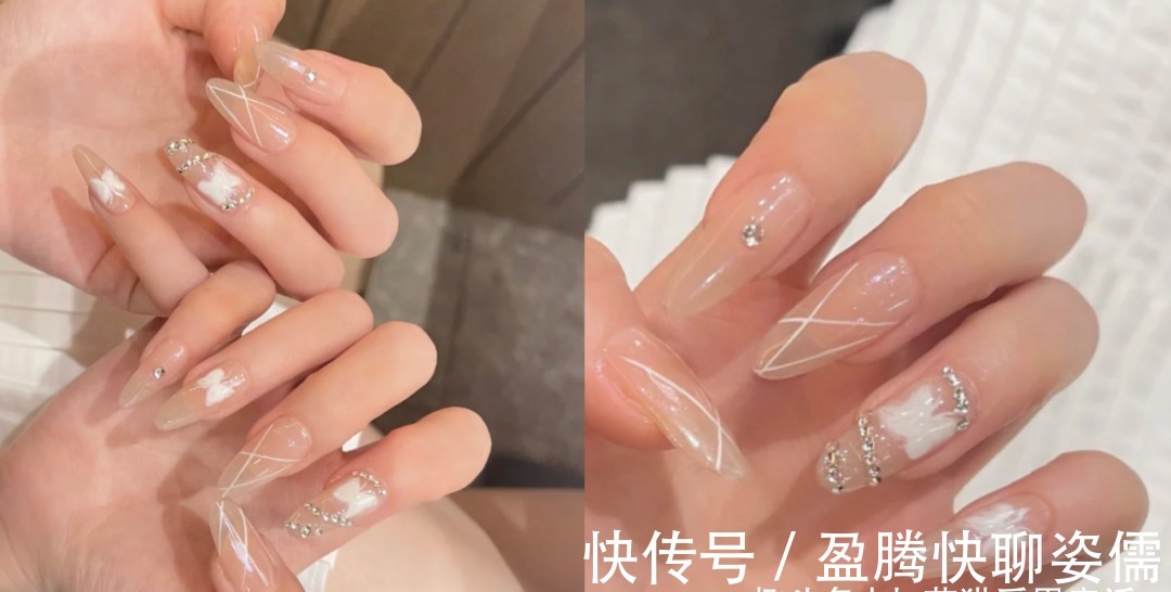 亮片|温柔的美甲款式谁不爱呢?八款知性美甲,让你骨子里都温柔似水!