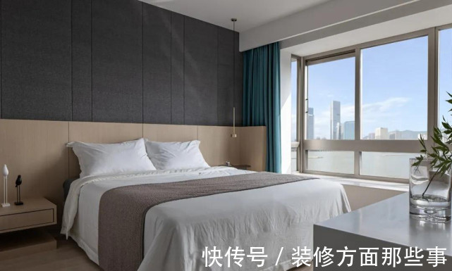 床头柜|91平现代简约风三居室黑白灰主干净清爽，加入木色提升空间温度