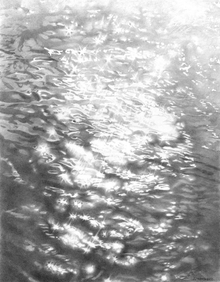 丹尼斯!乌克兰画家谢尔诺夫细致入微的美女、风景铅笔画