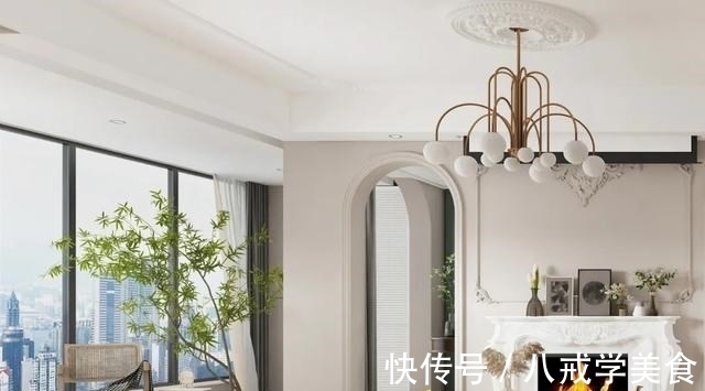 双门洞|客厅墙上挖2个洞做背景墙,双门洞设计实现“去电视化”、双动线