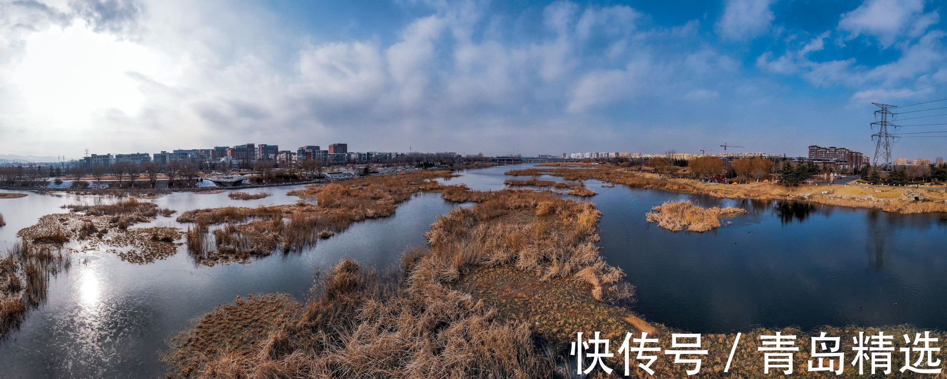 崂山|航拍青岛白沙河，冬日风光美如画