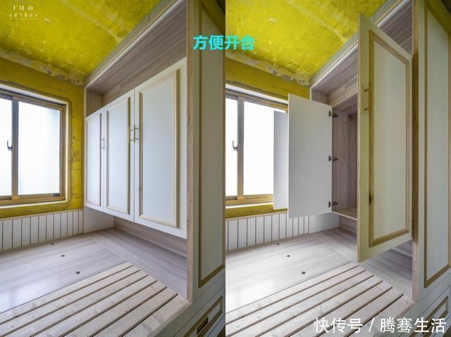 床尾|次卧打榻榻米组合柜,木工又把它改良了,床尾柜子留空睡着才舒服