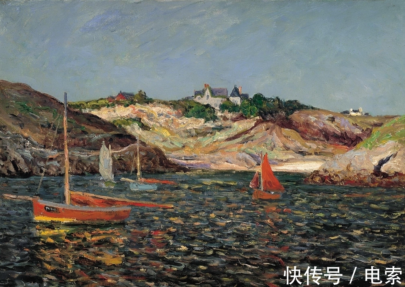 风景@他是法国著名印象派画家,风景油画集合众家之技法,然后自成一格