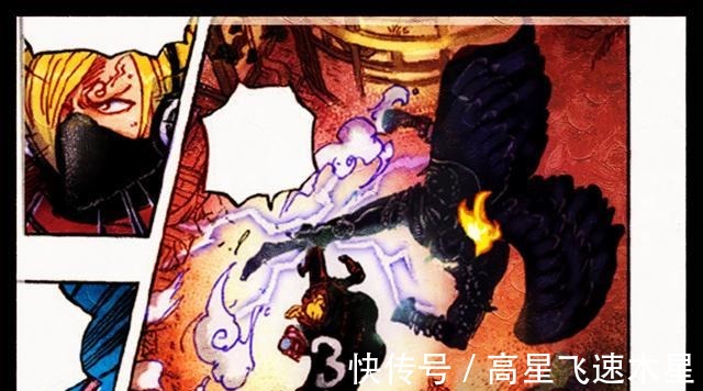 路飞|海贼王漫画同人版山治败给了King，索隆急忙拦住了King