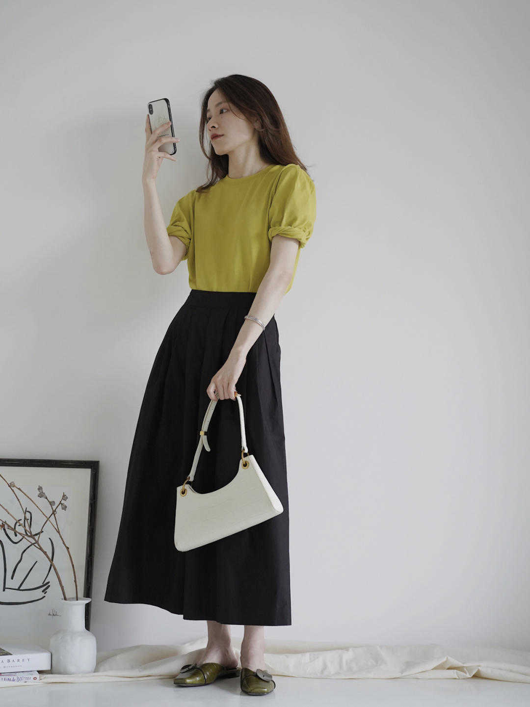 鞋子|秋季半身裙怎样穿好看，可以从上衣下功夫，发挥空间大