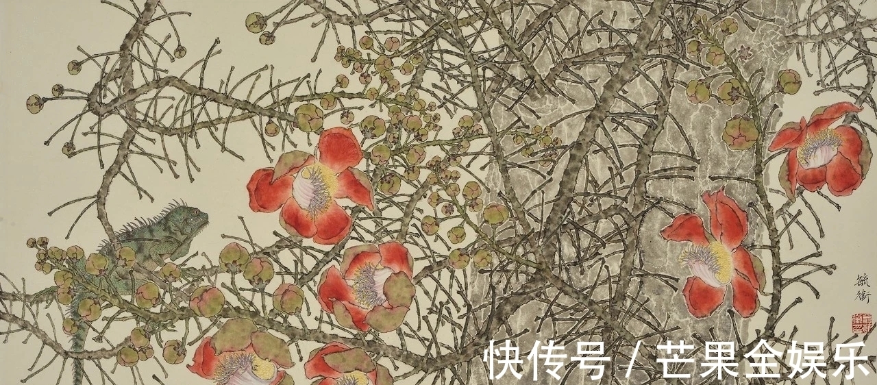 翁毓衔$一个善于造境的青年国画才子|翁毓衔花鸟画