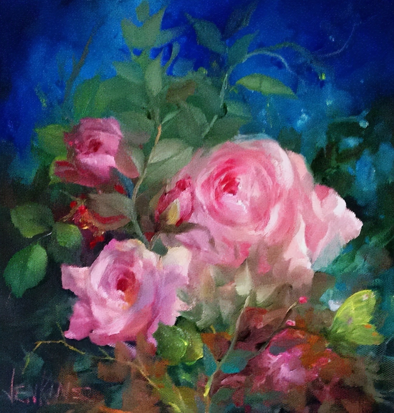 加里$这对老夫妇教授绘画40多年,画的花也太漂亮了!