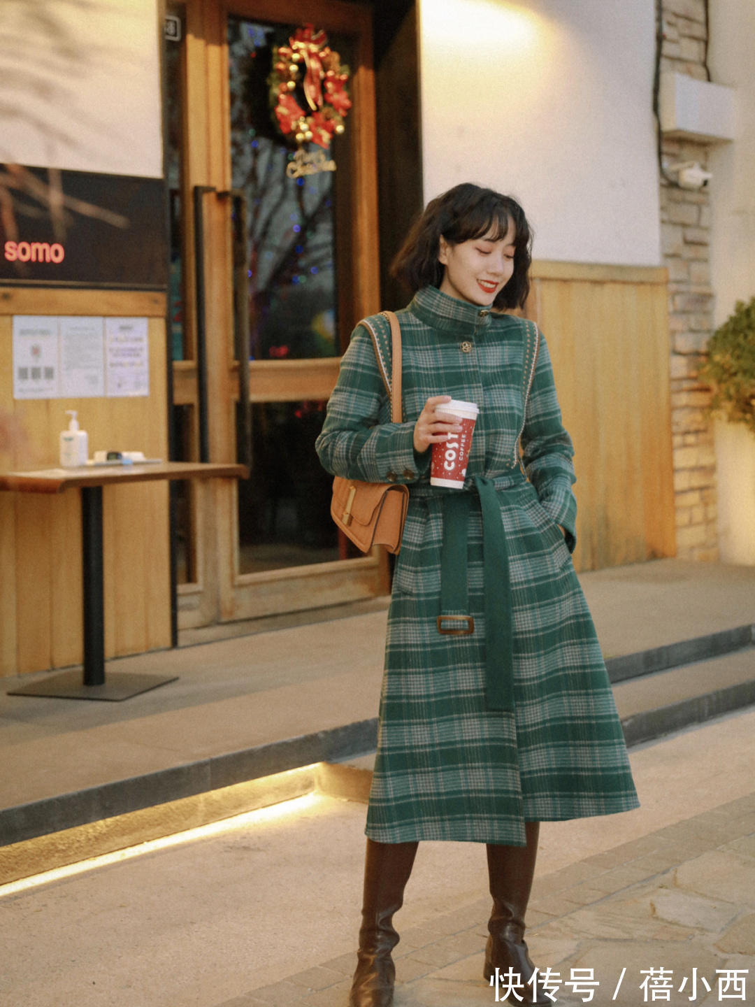 搭配 格纹大衣越来越火,复古高级不挑人又chic,让你出街赚足回头率