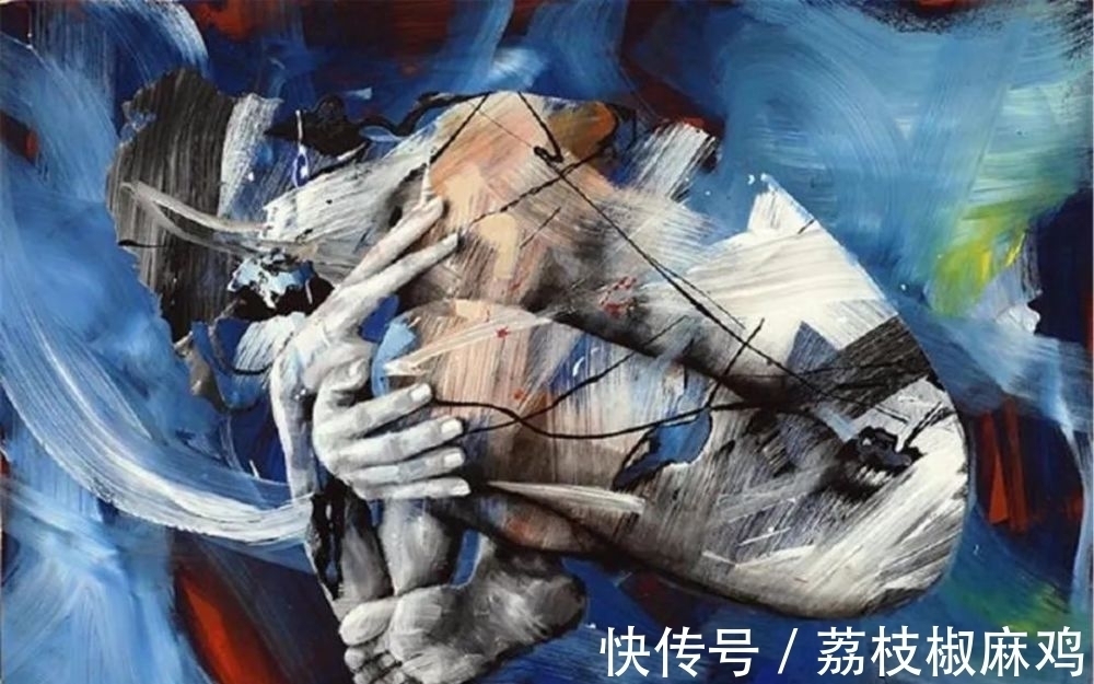 笔触$粗犷的笔触诠释女人另类的柔美与性感,让视觉炸裂的大触油画神作
