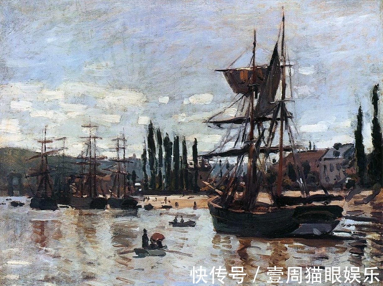 沙龙#成员的油画风格已发生变化,莫奈却坚持着,他才是忠实的印象派