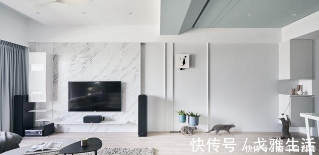 客厅|这才是真正高级的家!客厅砸掉一面墙与书房二合一,住多久都不腻!
