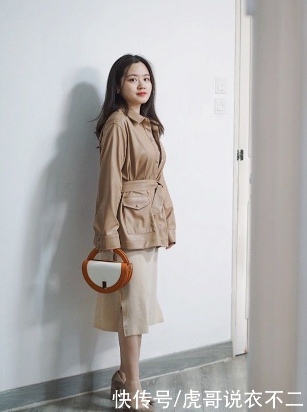 微胖女人早春穿搭范本，拯救“假胯宽”，照着穿显瘦又优雅