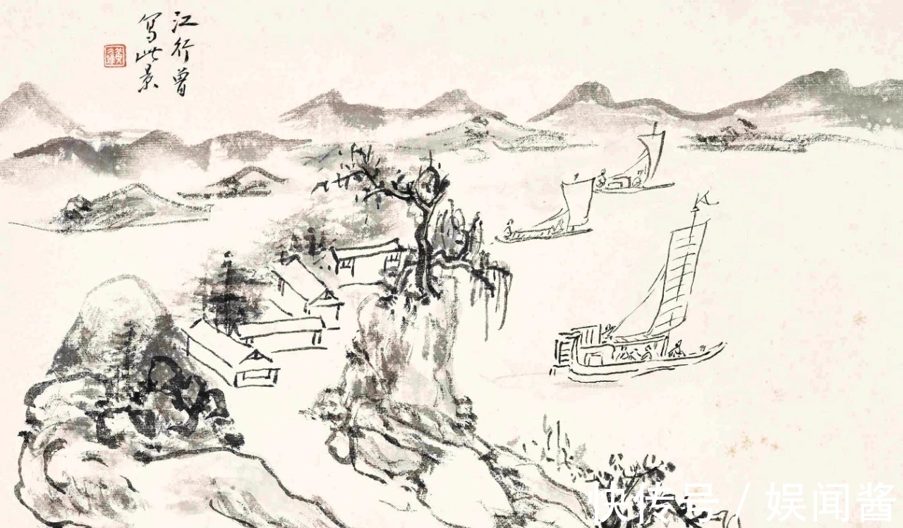 山水!黄宾虹八十岁画的一本山水画册,堪为现代卧游写生的教科书