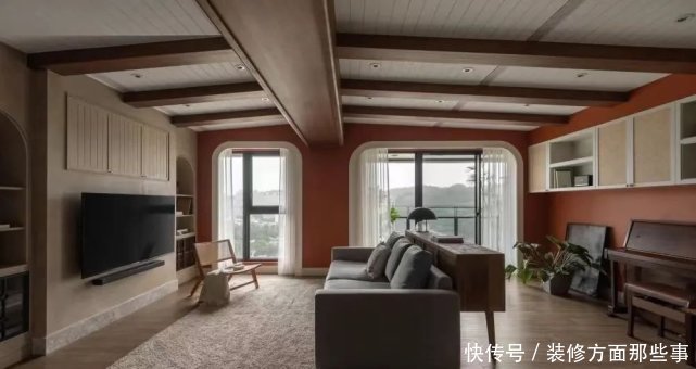 卫生间|看腻了日式北欧,来看看她家113㎡脏橘+墨绿的东南亚风吧